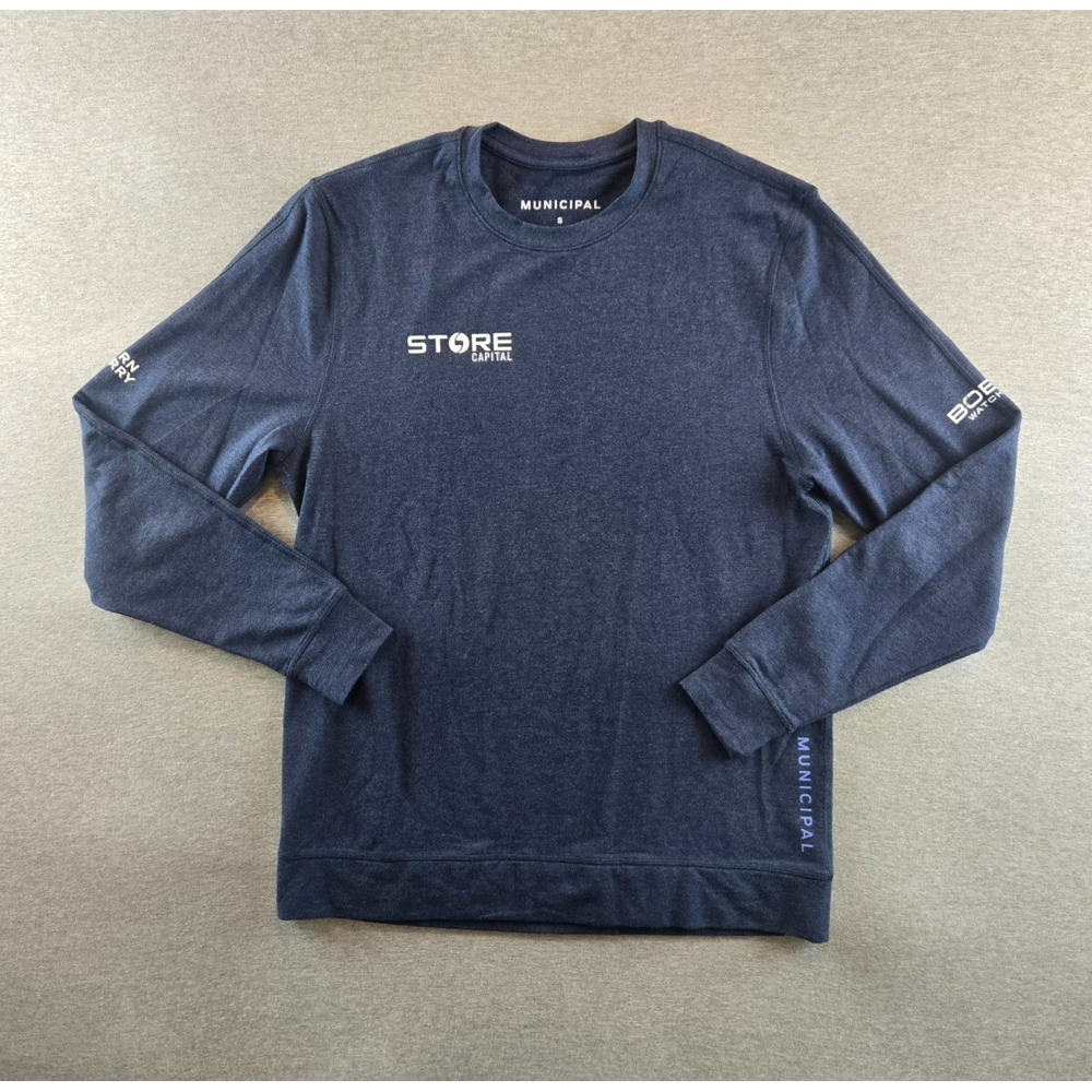 Municipal Sport Utility Gear Shirt Mens Small Blue‎ Long Sleeve Wahlberg Gym
